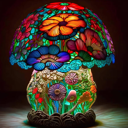 Stained Glass Table Lamp for Home Decor - Elegant Fantasy Design